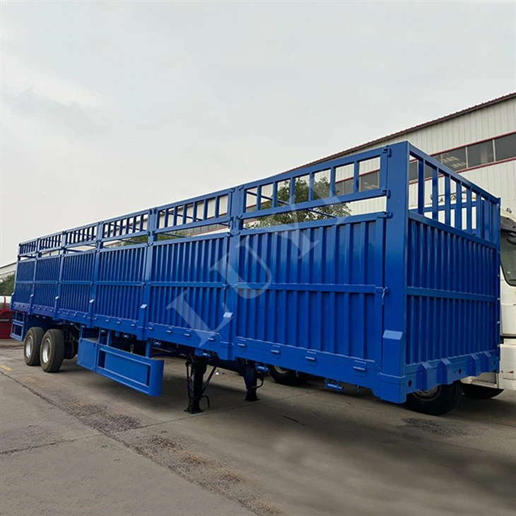 2 Axle Side Wall Semi Trailer Customizable Cargo Transport suppliers